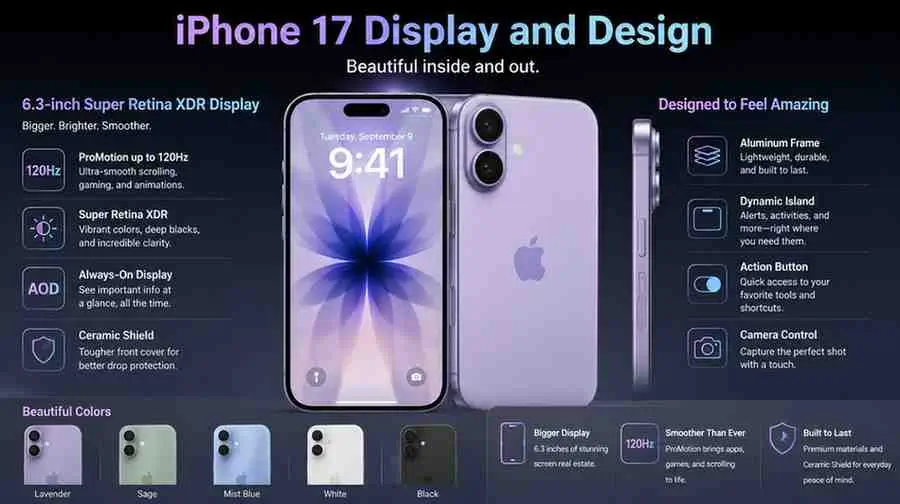 iPhone 17 Display and Design