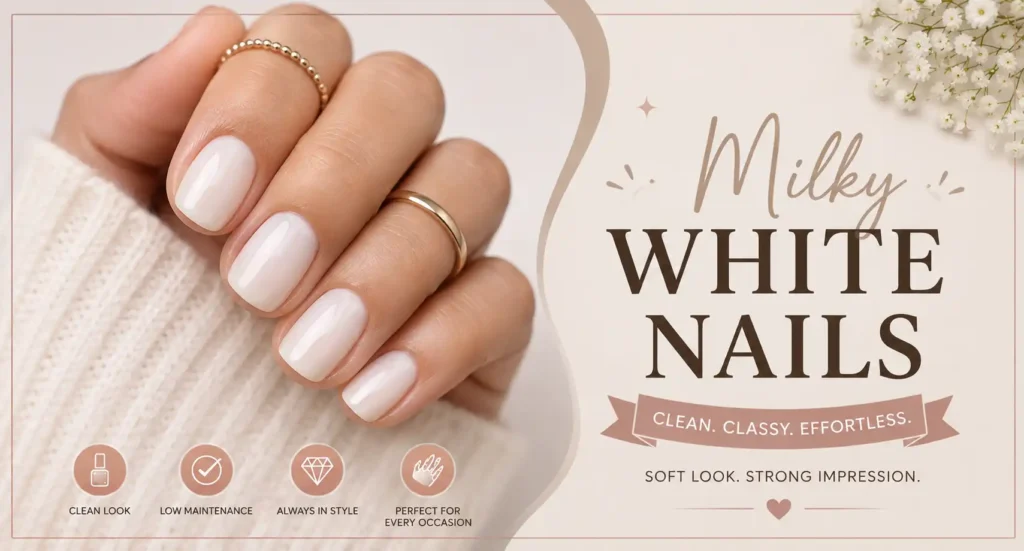 Milky White Nails