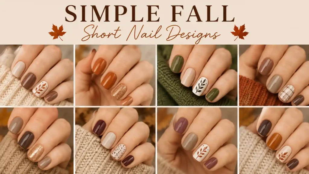 Simple Fall Designs for Short Nails