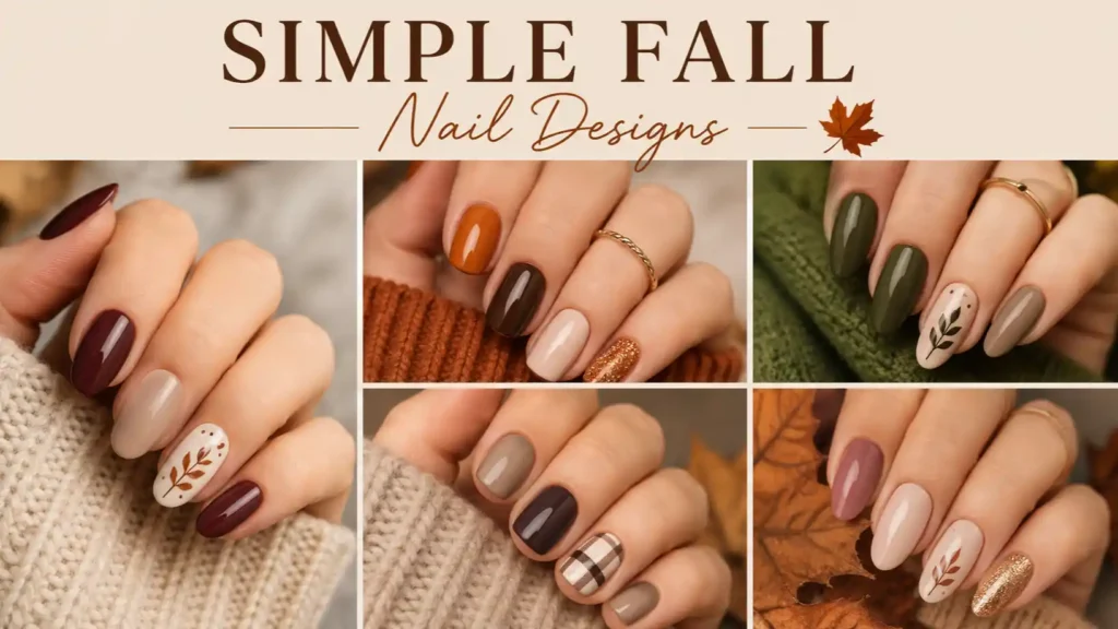 Simple fall nail designs