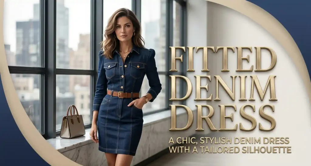  Fitted Denim Dress