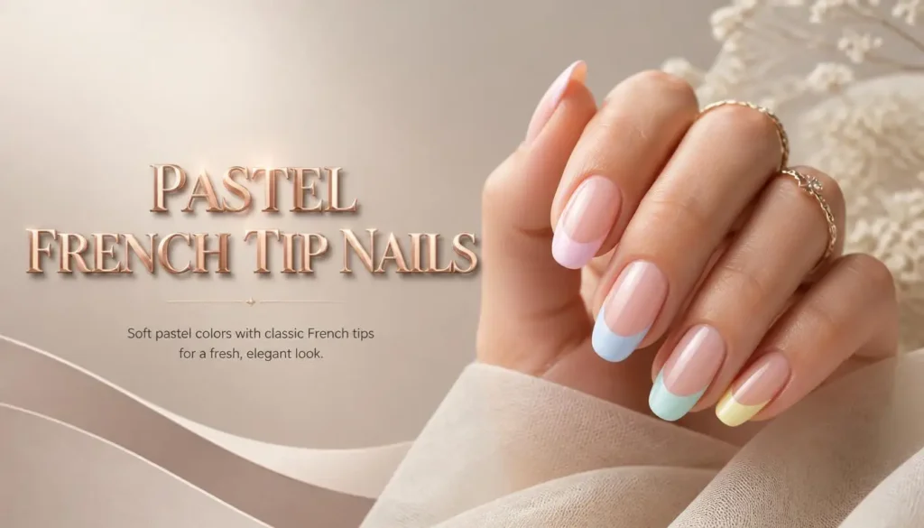 Pastel French Tip Nails
